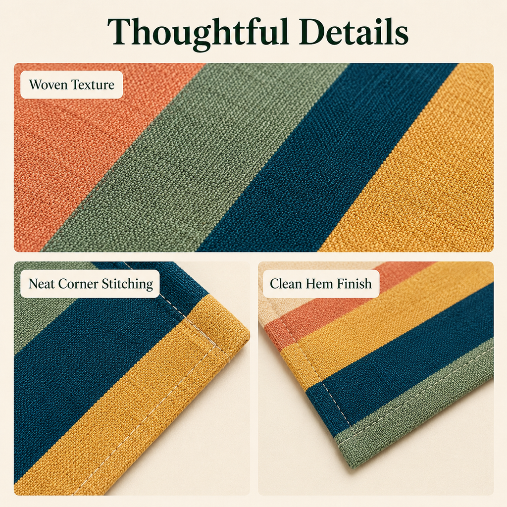 Modern Striped Table Runner – 35 × 180 cm
