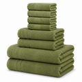 8-Piece Coordinated Towel Set – Olive Green