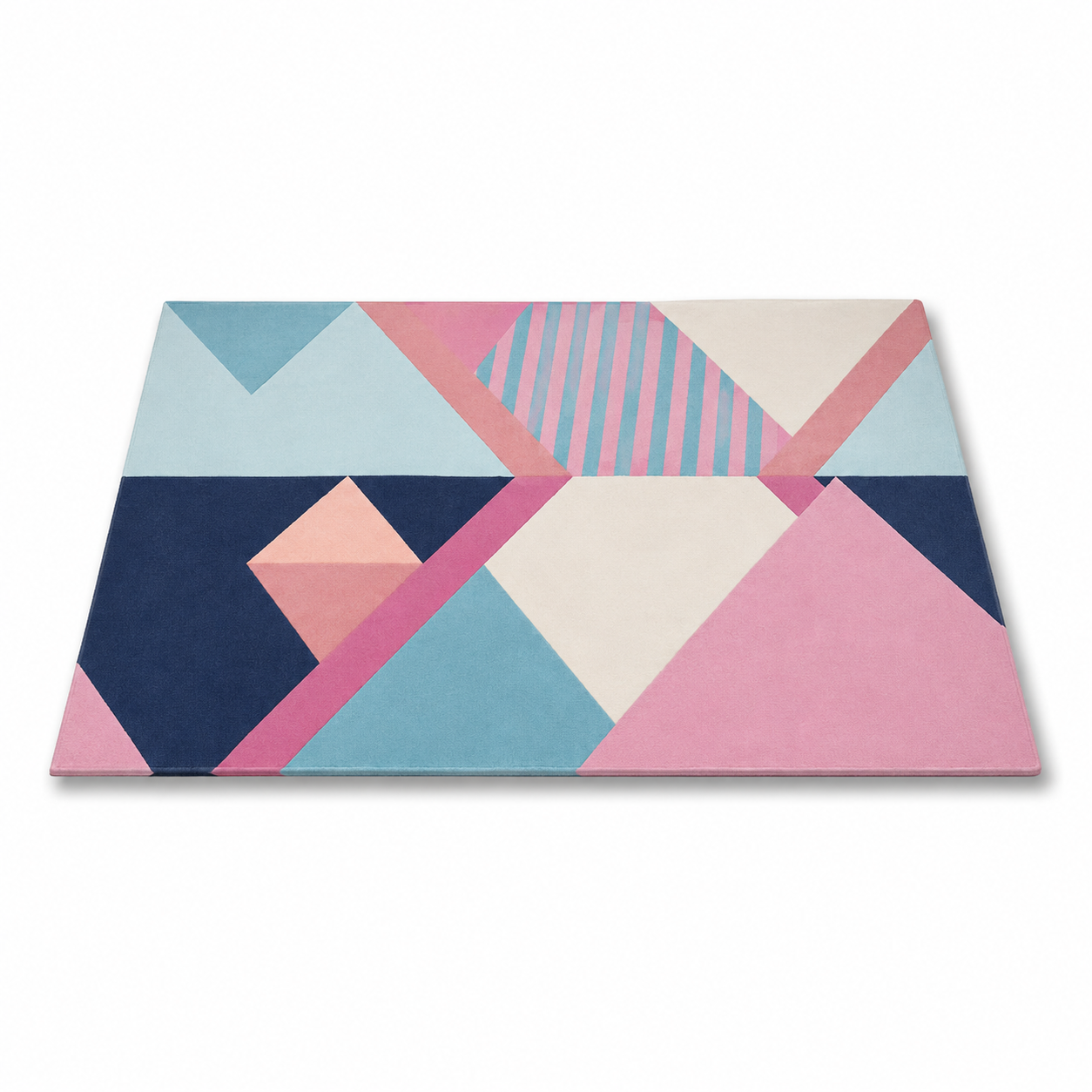 Modern Geometric Area Rug – Pastel & Earthy Colours