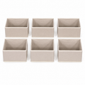6-Piece Fabric Storage Bin Set – Beige