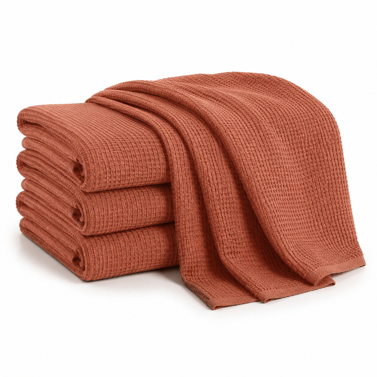 Lightweight Waffle Throw Blanket – Sage Green