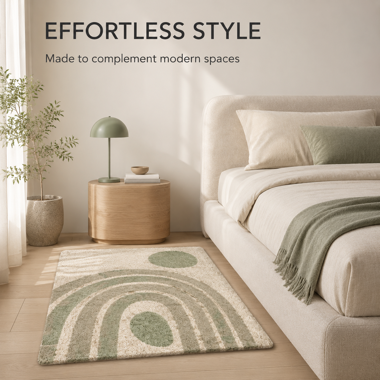 Modern Geometric Textured Accent Mat