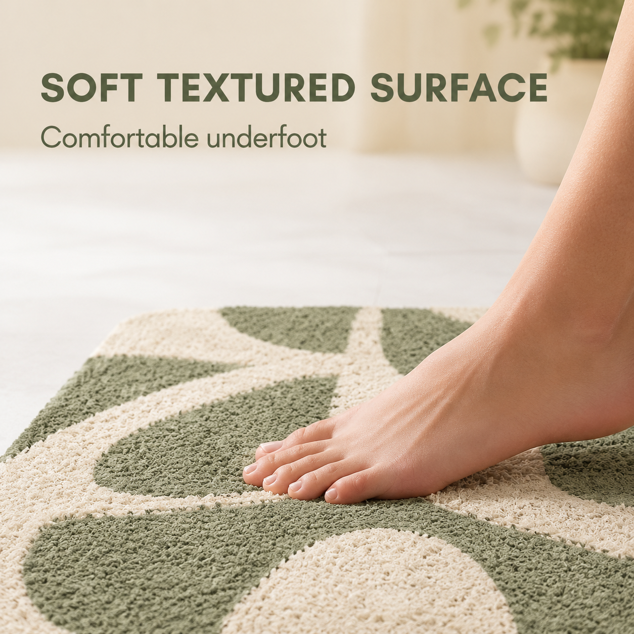 Modern Geometric Textured Accent Mat