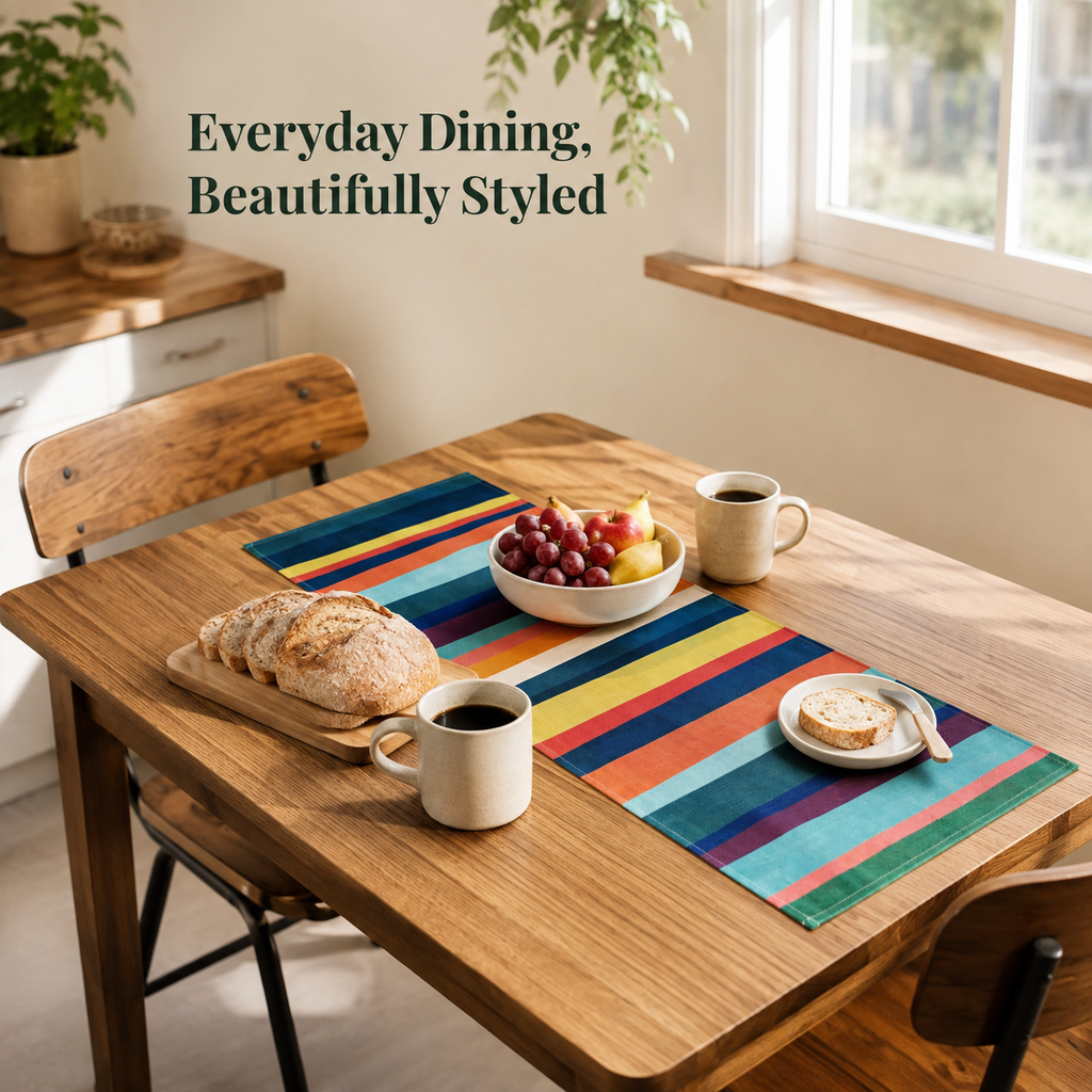 Modern Striped Table Runner – 35 × 180 cm
