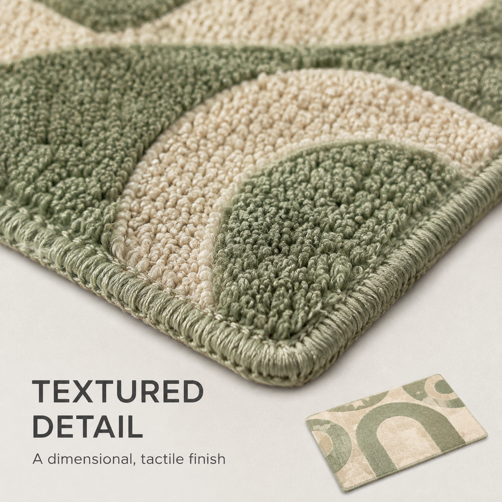 Modern Geometric Textured Accent Mat