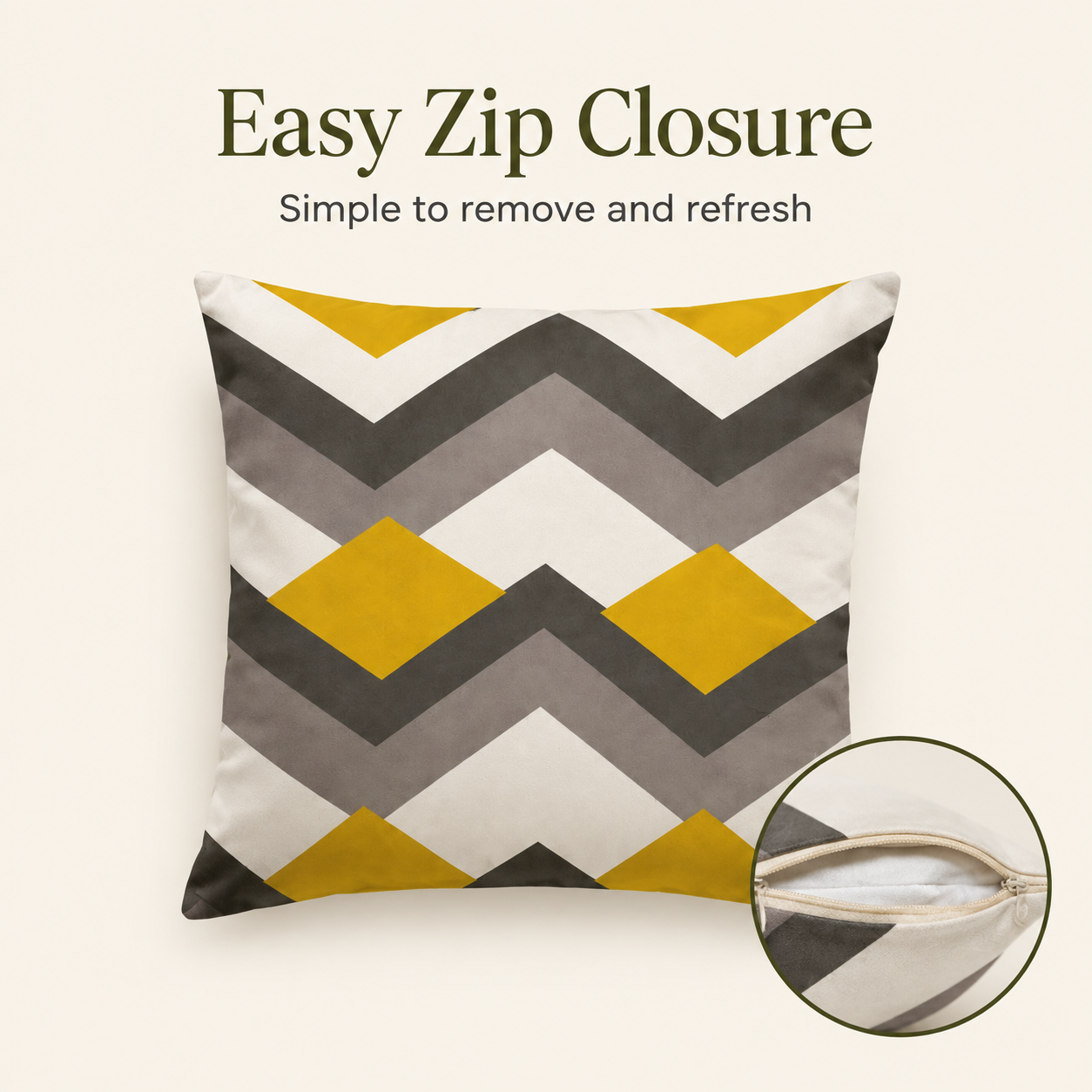 Modern Geometric Cushion Cover – 45 × 45 cm