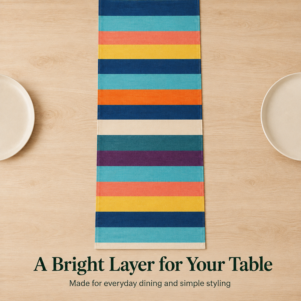 Modern Striped Table Runner – 35 × 180 cm