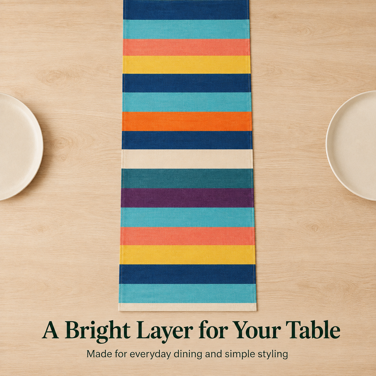 Modern Striped Table Runner – 35 × 180 cm
