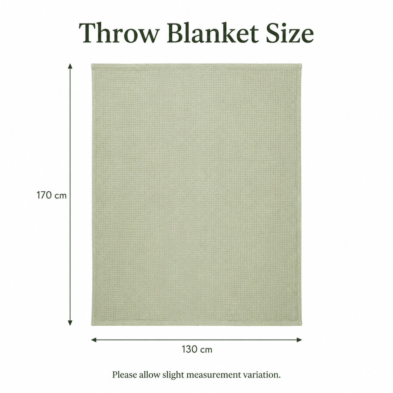 Lightweight Waffle Throw Blanket – Sage Green