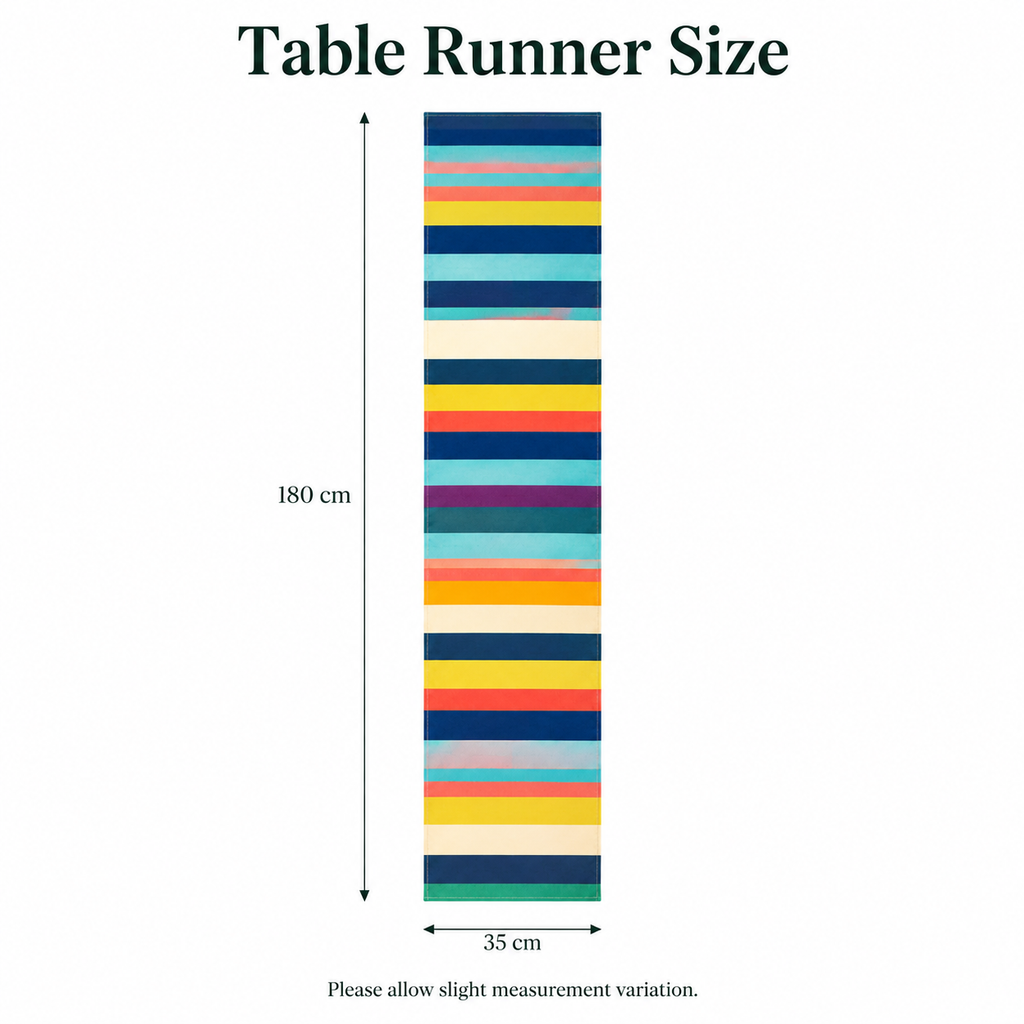 Modern Striped Table Runner – 35 × 180 cm