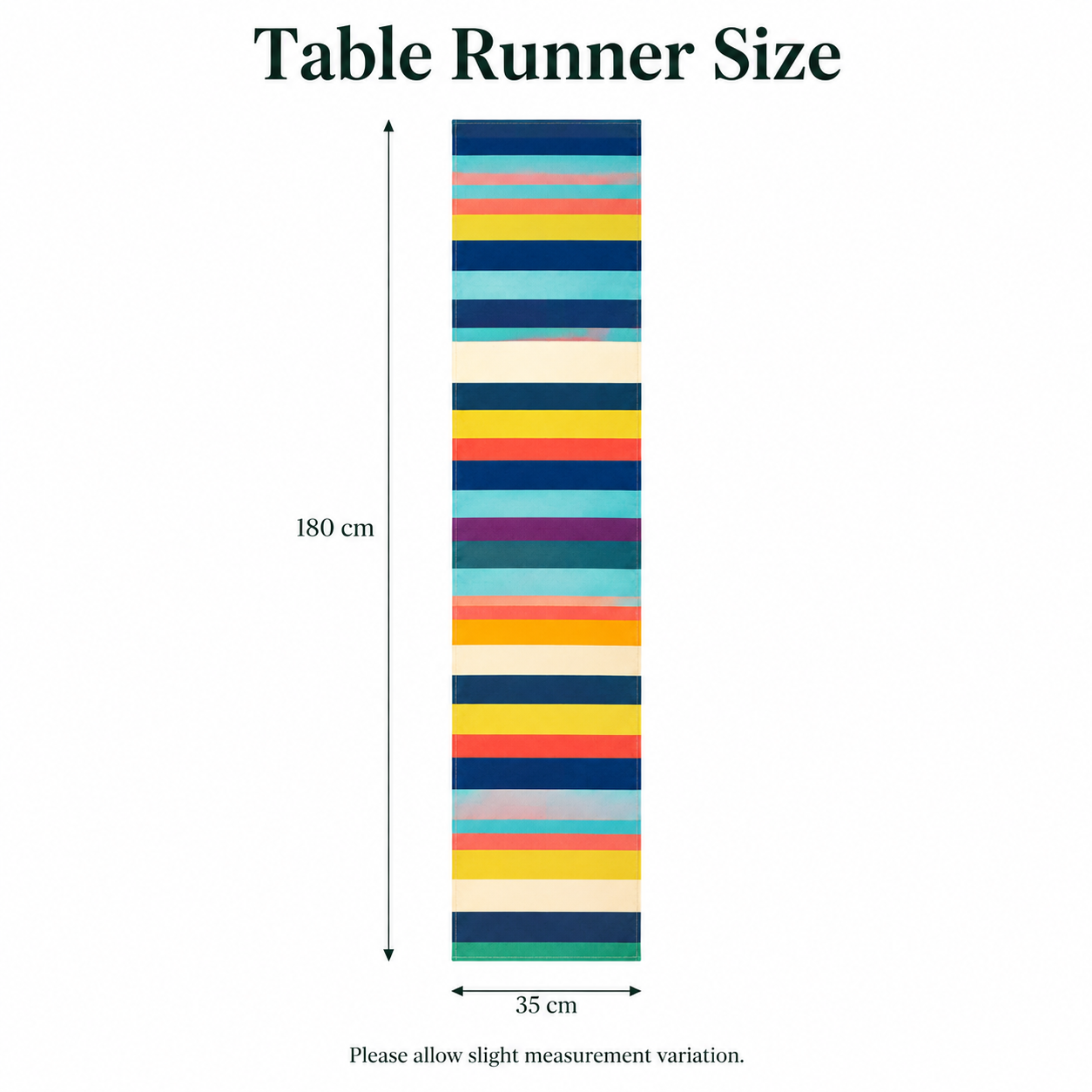Modern Striped Table Runner – 35 × 180 cm