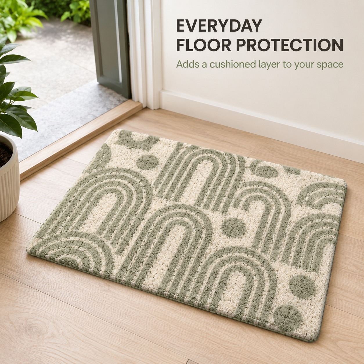 Modern Geometric Textured Accent Mat