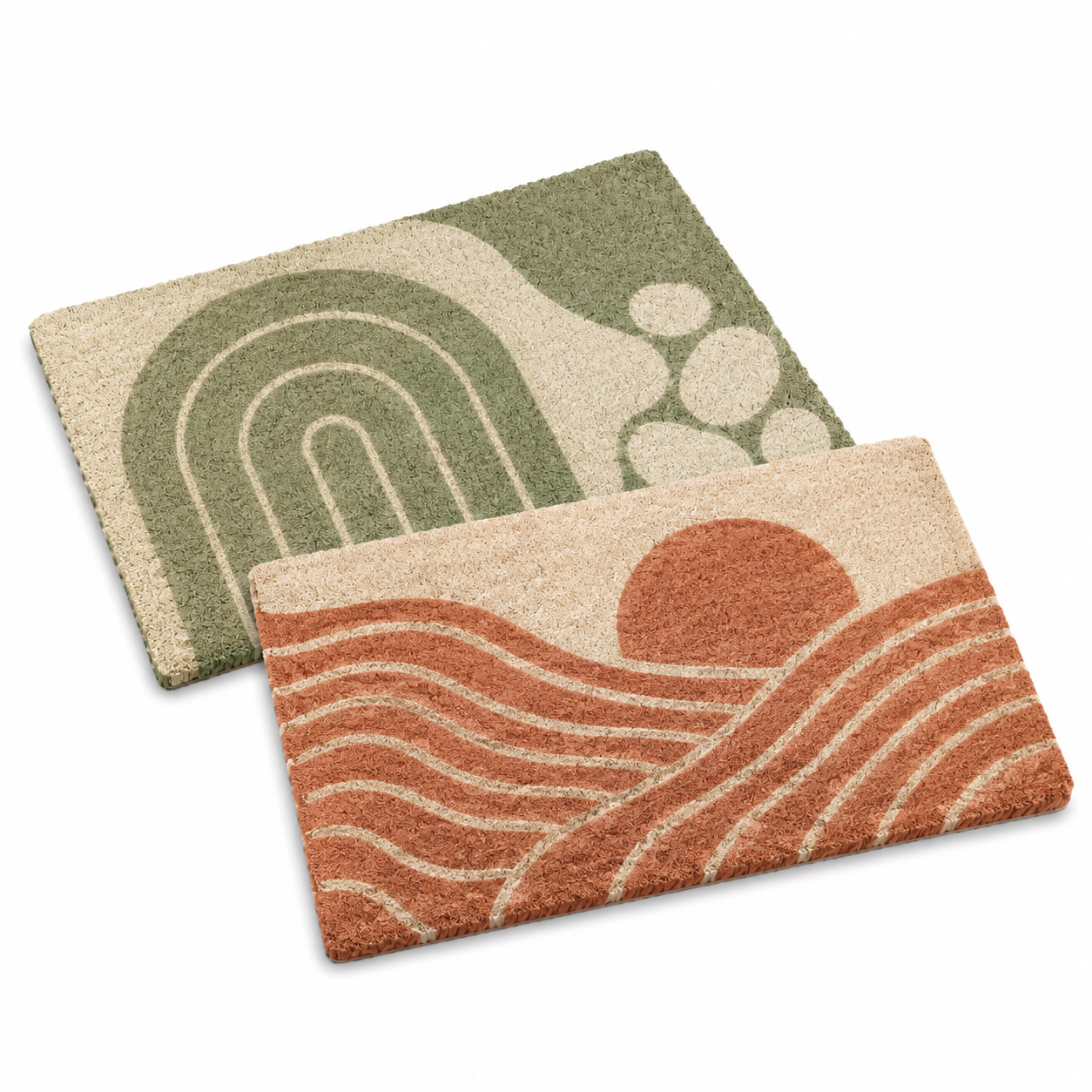 Modern Geometric Textured Accent Mat